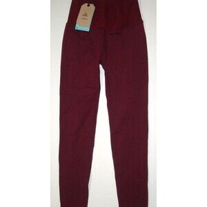 NWT New S Maroon Red Prana Sopra Seamless Leggings Pants Womens High Waist Yoga